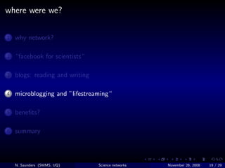 What can science networking online do for you