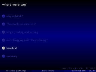 What can science networking online do for you