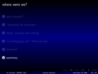 What can science networking online do for you