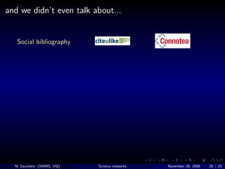 What can science networking online do for you