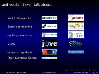 What can science networking online do for you