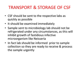 CSF EXAMINATION | PDF