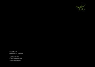 Patrik Tomeš
Gessayova 45, Petržalka

m/ 0903 382 786
e/ pa3k@mona3k.com
w/ ww.mona3k.com
 