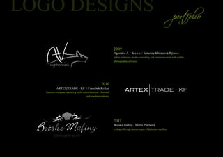 2009
                                                            Agentúra A + K s.r.o. / Katarína Kližanová-Rýsová
                                                            public relations, media consulting and communication with public,
                                                            photographic services




                                                 2010
         ARTEX|TRADE - KF / František Križan
business company operating in the petrochemical, chemical
                                     and machine industry




                                                            2011
                                                            Božské mafiny / Marta Pálešová
                                                            e-shop offering various types of delicious muffins
 