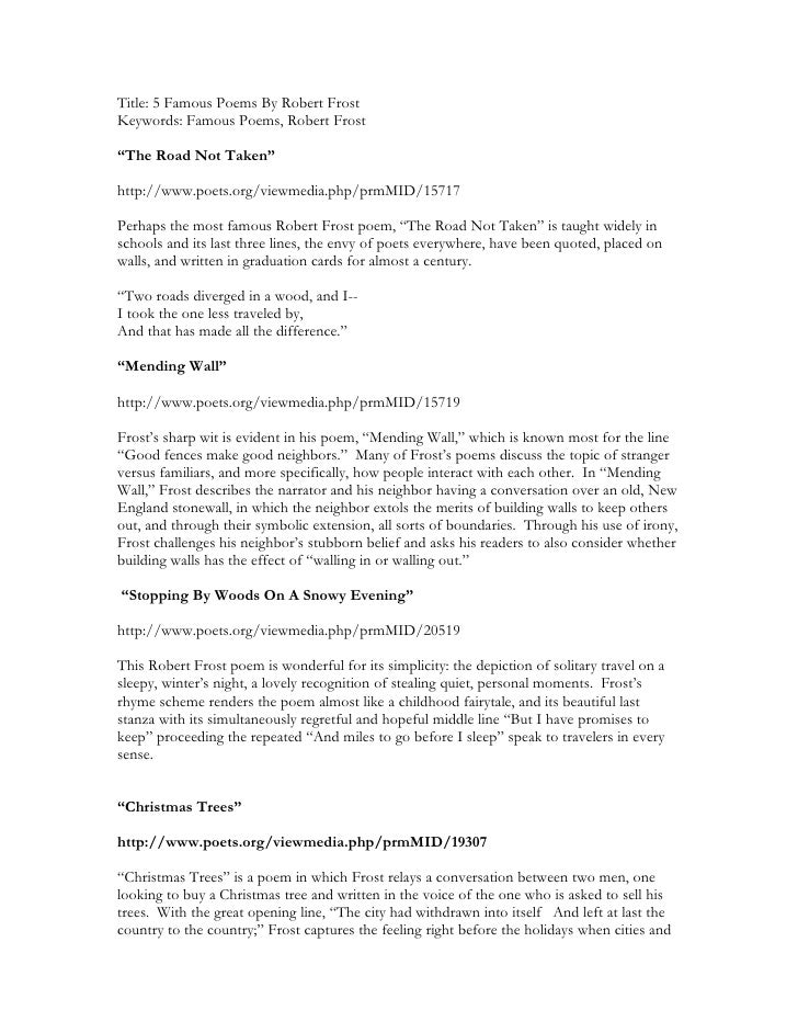 5 famous poems by robert frost veronica robert frost most famous works