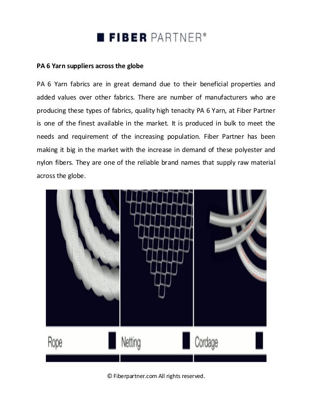 Pa 6 yarn, hundred percent authentic nylon fibers