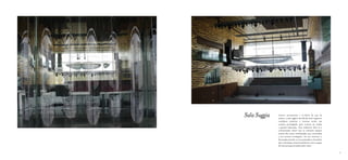 Sala Suggia   Centro estruturante e ex-líbris da casa da
              música, a sala suggia é dotada das mais exigentes
              condições acústicas e técnicas sendo um
              cenário privilegiado para eventos de média
              e grande dimensão. Este auditório abre-se à
              comunicação visual com os restantes espaços
              através das zonas envidraçadas que circundam
              o seu imenso rectângulo. No seu interior, a
              decoração prende-se nos prateados e dourados
              que contrastam intencionalmente com os jogos
              de luzes proporcionados pelo vidro.

                                                                  67
 