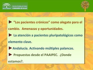 PAAIPEC: modelo de atención a pacientes crónicos en Andalucía. Manuel…