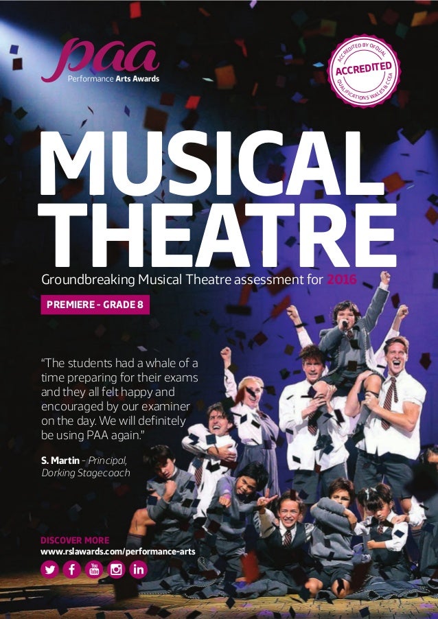 paa 2016 musical theatre flyer performance flyer