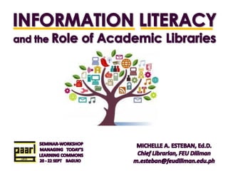 Information literacy and the role of academic libraries | PDF