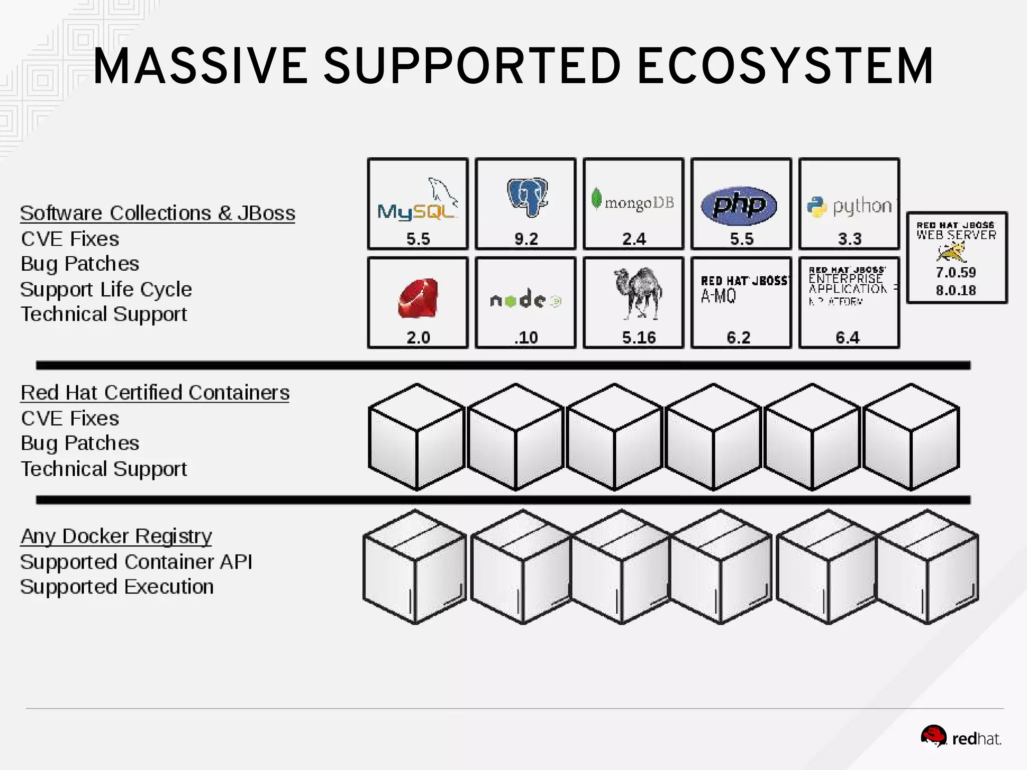 MASSIVE SUPPORTED ECOSYSTEM
 