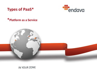 Types of PaaS*

*Platform as a Service
 