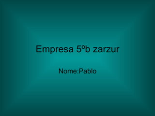 Empresa 5ºb zarzur Nome:Pablo 