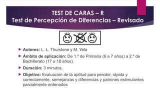 Pablo-Caras-r. Identificación de las respuestas del test caras | PPTX