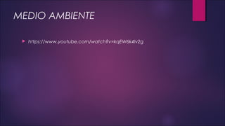 MEDIO AMBIENTE
 https://www.youtube.com/watch?v=kqEW6k4lv2g
 