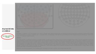 Any text & links
on sidebar
 