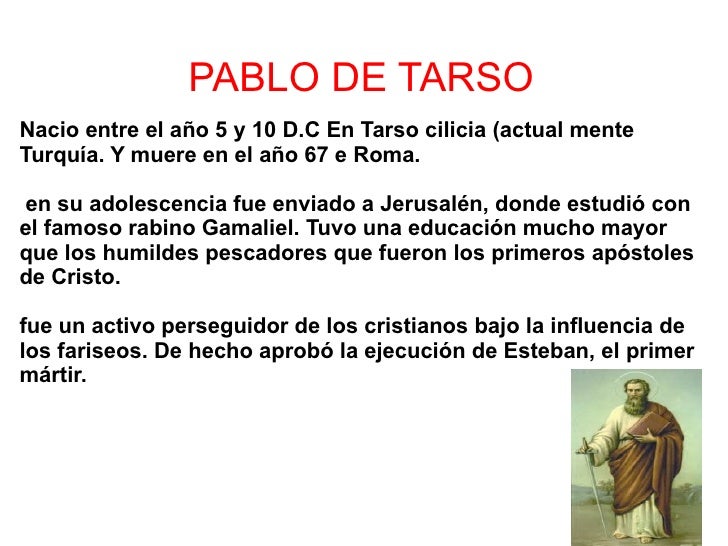 DESCUBRE LA BIOGRAF A DE SAN PABLO - Pablo De Tarso 1 728 
