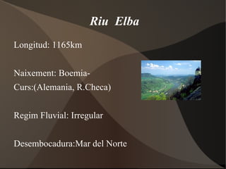 Curs:Suiza, Austria, Liechestein, Alemania, Holanda,França. Regim Fluvial:Canal Navegable en 800 km Desembocadura:Mar del Norte 