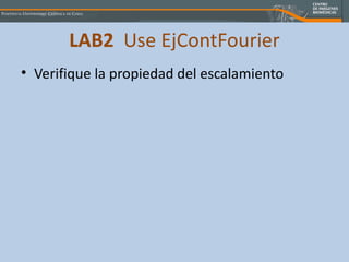 LAB2   Use EjContFourier Verifique la propiedad del escalamiento 