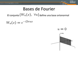 Bases de Fourier El conjunto  define una base ortonormal 