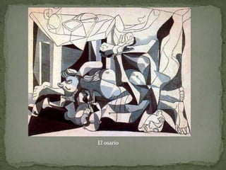 Cubismo Sintético: Representa la simplificación del cubismo. Su máxima expresión serán los collages.En las siguientes láminas se profundizará en estos conceptos.