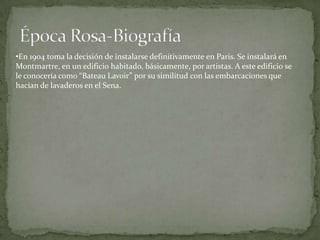 El nombre de “Época Azul”, proviene del crítico Pierre Daix, quien dijo que  Picasso comenzó a pintar en azul.