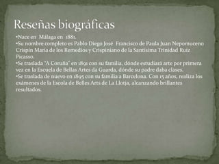 Reseñas biográficasNace en  Málaga en  1881.