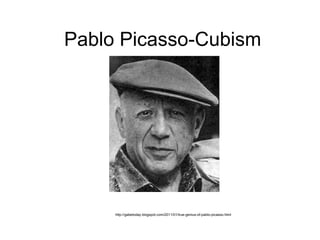 Pablo Picasso-Cubism http://gabetoday.blogspot.com/2011/01/true-genius-of-pablo-picasso.html 