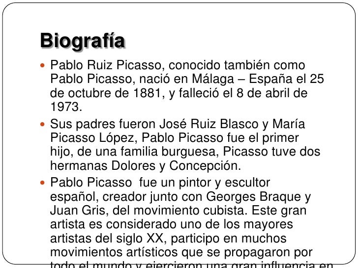 Biografia De Pablo - Pablo Picasso 2 728 
