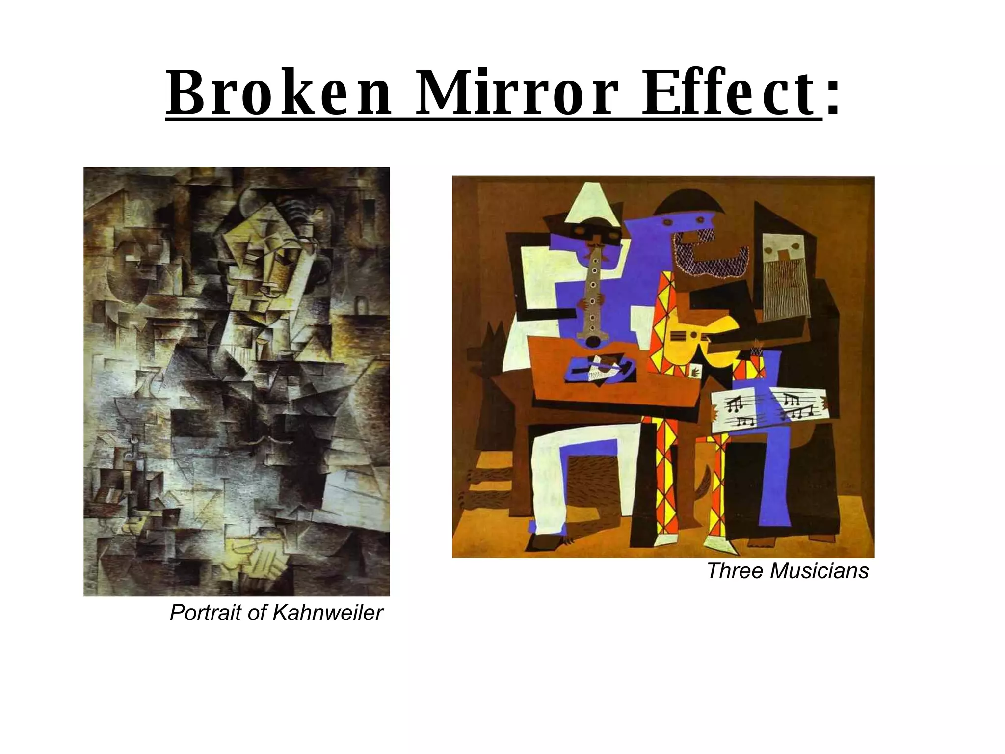 Broken Mirror Effect : Portrait of Kahnweiler Three Musicians 