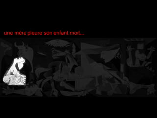 une mère pleure son enfant mort...
 