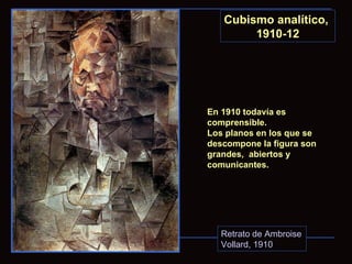 Pablo Picasso. Del Cubismo Analítico al Cubismo Sintético. 1910 -1914/1924..