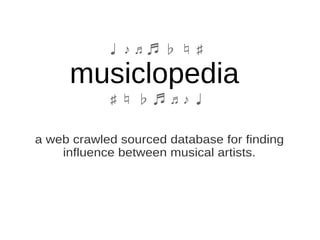 musiclopedia
♯ ♮ ♭ ♬ ♫ ♪ ♩
♩ ♪ ♫ ♬ ♭ ♮ ♯
discover the world of music
 