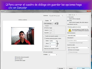  Para cerrar el cuadro de diálogo sin guardar las opciones haga
  clic en Cancelar
 