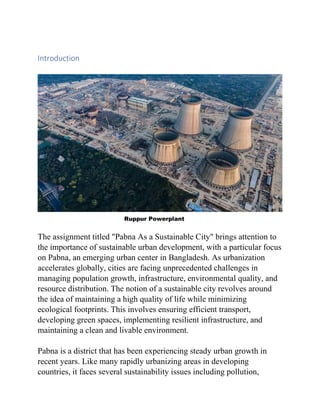 Pabna As A Sustainable City For the Future | PDF