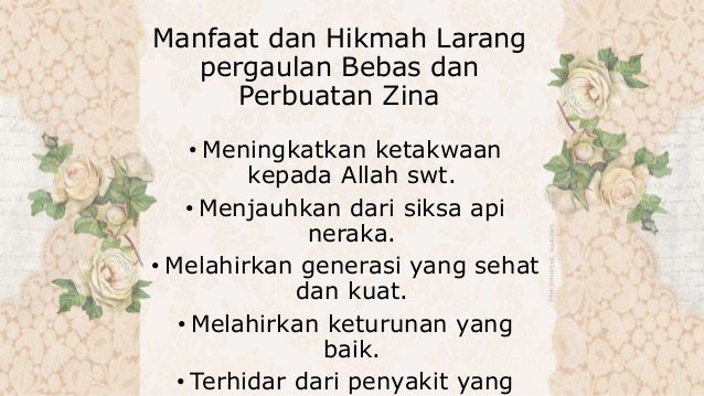 Manfaat Dan Hikmah Larangan Pergaulan Bebas Nasi