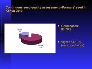 PABRA Seed systems:  Delivering the right product with right processes to the right users 