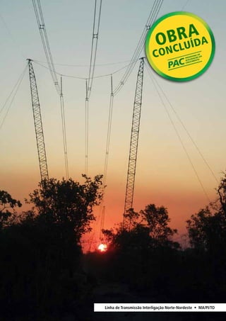 ABASTECIMENTO DE ÁGUA NO DF E ENTORNO 
SISTEMA CORUMBÁ SUL – DF e GO 
DESCRIÇÃO: Ampliação e melhorias dos sistemas de abastecimento de 
água em Goiás – Luziânia, Valparaíso, Cidade Ocidental, Novo Gama, Águas 
Lindas – e DF – Gama e Santa Maria. Construção de captação, estação de 
tratamento de água, adutoras de água bruta e tratada, reservatórios e 
estações de recalque 
UF: GO e DF META: 230 mil famílias beneficiadas 
INVESTIMENTO PREVISTO 2007-2010: R$ 304,2 milhões 
ABASTECIMENTO DE ÁGUA NO DF E ENTORNO 
SISTEMA CORUMBÁ SUL – DF e GO 
RESULTADOS PREVISTOS ATÉ 31/12/2010 - continuação 
DF 
Ø Adequação dos projetos e detalhamento dos custos da adutora de água bruta em dois trechos, com valores compatíveis com os 
dois termos de compromisso que suportam a execução da referida adutora até 15/12/2010 
Ø Revalidação da licença ambiental para a adutora de água bruta até 17/12/2010 
Ø Obtenção da licença ambiental para a adutora de água tratada até 17/12/2010 
Ø Publicação da licitação da ETA até 31/12/2010 
Ø Obtenção de autorização para travessia de ferrovia da RFFSA até 31/12/2010 
Ø Obtenção de autorização do DNIT para travessia da BR-040 até 31/12/2010 
227 
OGU: R$ 118,2 milhões 
FIN: R$ 186,0 milhões 
EMPREENDEDORES: Governos do Estado de Goiás e do Distrito Federal 
Assentamento da adutora de água bruta 
RESULTADO ATÉ 31/10/2010 
GO - 11% realizados – movimentação de terra, aquisição de materiais e assentamento de cerca 
de 5 km adutora água bruta 
Executor Investimento 
R$ milhões 
DF 186,0 
GO 118,2 
RESULTADOS PREVISTOS ATÉ 31/12/2010 
GO 
Ø 17% realizados 
Ø Republicação do edital das bombas, em razão dos custos das duas propostas recebidas serem muito diferentes, até 
13/12/2010 
Ø Início das obras da elevatória de água bruta até 15/12/2010 
PROVIDÊNCIAS 
GO 
Ø 25% realizados até 30/04/2011 
Ø Publicação do edital de licitação da subestação, da linha de alta tensão e dos equipamentos de proteção para transiente 
hidráulico até 31/03/2011 
Ø Obtenção da licença ambiental da linha de transmissão para funcionamento das bombas da captação até 30/04/2011 
Ø Conclusão do assentamento da adutora de água bruta até 30/04/2011 
Ø Execução de 60% da elevatória de água bruta até 30/04/2011 
DF 
Ø Publicação da licitação da eletrificação e automação, reservatório, elevatória e da adutora de água tratada até 28/02/2011 
Ø Início das obras da adutora de água bruta até 31/03/2011 
Conclusão GO – 31/12/2011 
Conclusão DF – 01/12/2011 
RESTRIÇÃO 
DF - Morosidade na execução das ações preparatórias para início das obras 
 