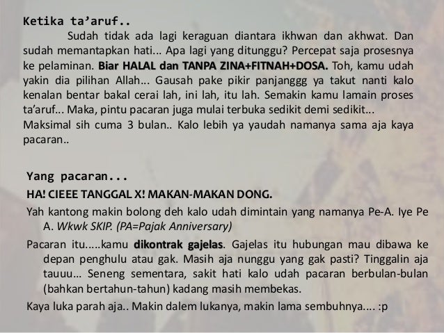 [MATERI KEPUTRIAN] Pacaran vs ta'aruf