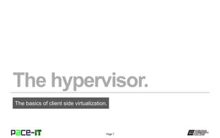 Page 7
The basics of client side virtualization.
 