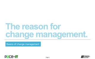 Page 4
Basics of change management.
 