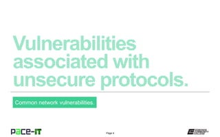 Page 4
Common network vulnerabilities.
 