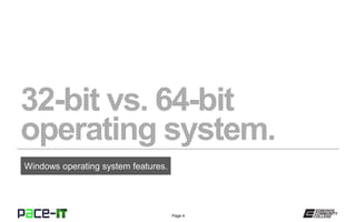 Page 4
Windows operating system features.
 