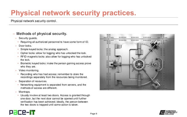 Pace It Physical Network Security Control
