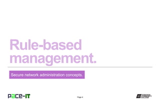 Page 4
Secure network administration concepts.
 