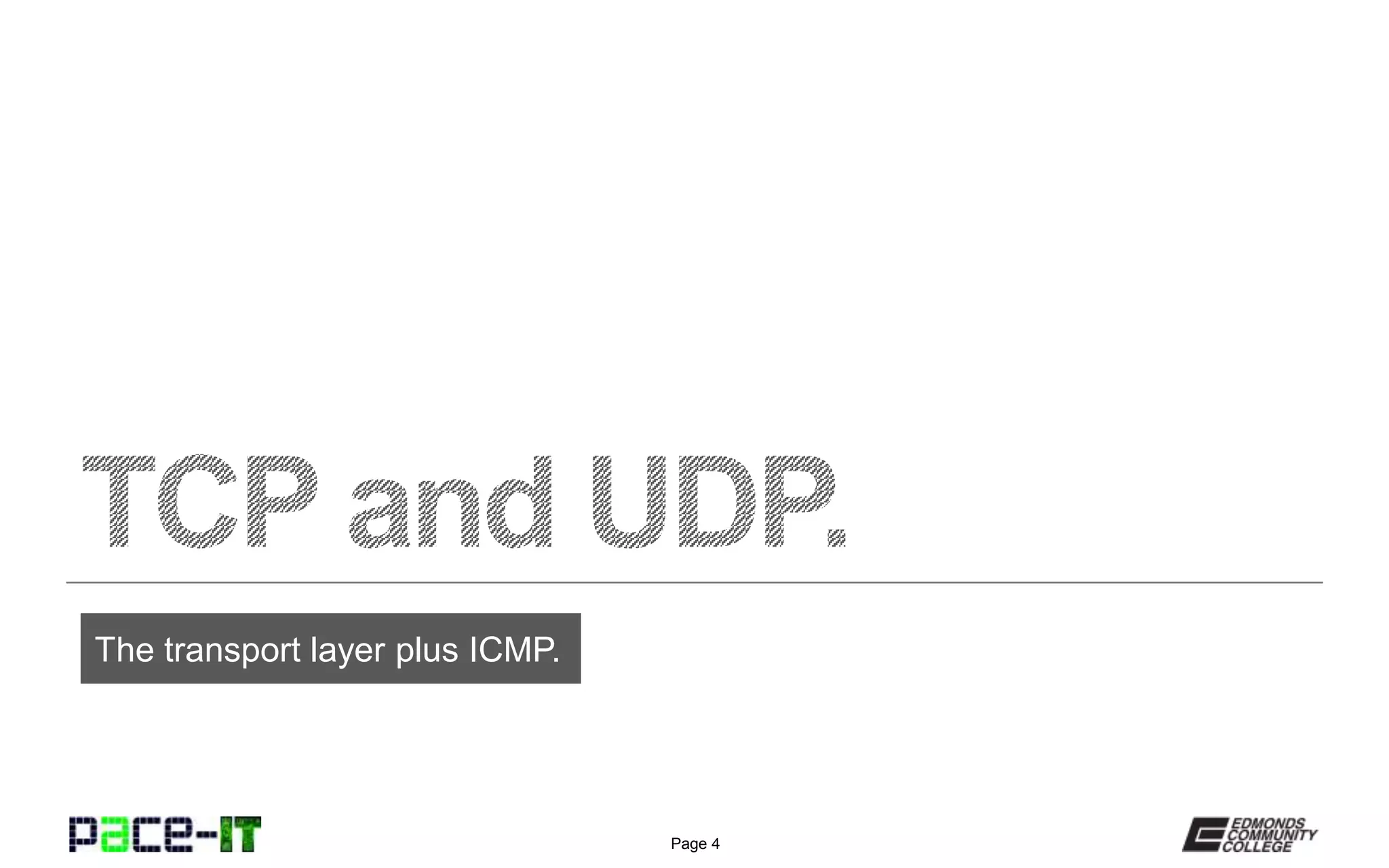 Page 4
The transport layer plus ICMP.
 