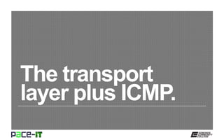The transport
layer plus ICMP.
 