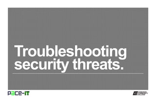 Troubleshooting
security threats.
 