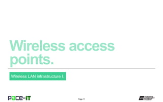 Page 11
Wireless LAN infrastructure I.
 