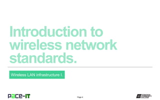 Page 4
Wireless LAN infrastructure I.
 